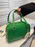 Minimalist Dome Bag With Cartoon Bag Charm