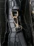 4pcs Crocodile Embossed Shoulder Tote Bag Set