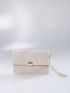 Metal Detail Straw Bag