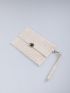 Metal Detail Straw Bag