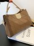 Minimalist Stitch Detail Bucket Bag, Mothers Day Gift For Mom