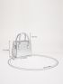 Mini Metallic Snakeskin Embossed Hobo Bag