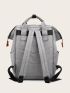 3pcs Letter Patch Large Capacity Backpack Set