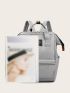3pcs Letter Patch Large Capacity Backpack Set