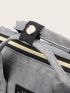 3pcs Letter Patch Large Capacity Backpack Set