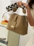 Minimalist Buckle Decor Bucket Bag