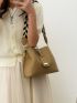 Minimalist Buckle Decor Bucket Bag