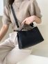 Stitch Detail Top Handle Square Bag