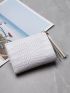 Crocodile Embossed Tassel Decor Small Wallet