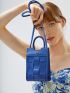 PREMIUM MINI LETTER DETAIL BRAIDED DETAIL SQUARE BAG