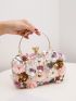 Mini Floral Decor Clip Top Box Bag