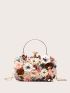 Mini Floral Decor Clip Top Box Bag