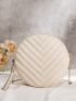 Mini Tassel Decor Chevron Crossbody Bag