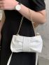 Chain Decor Ruched Bag