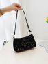 Glitter Sequin Decor Hobo Bag