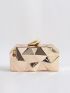 Mini Geometric Design Baguette Bag