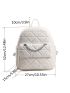 Quilted Chain Decor Functional Backpack