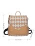 Geometric Pattern Metal Decor Classic Backpack