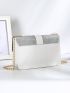 Mini Glitter Chain Flap Square Bag