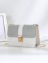 Mini Glitter Chain Flap Square Bag