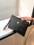Studded & Butterfly Decor Square Bag