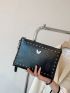 Studded & Butterfly Decor Square Bag