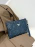 Butterfly & Studded Decor Square Bag