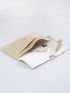 Metal Design Flap Straw Bag