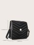 Mini Chevron Pattern Flap Square Bag