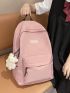 Letter Patch Decor Functional Backpack Without Bag Charm