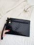 Artificial Patent Leather Stitch Detail Square Bag