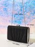 Mini Glitter Ruched Detail Box Bag