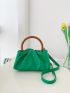 Minimalist Snap Button Ruched Bag