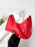 Minimalist Quilted Baguette Bag