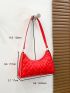 Minimalist Quilted Baguette Bag