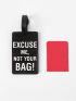 Letter Graphic Luggage Tag