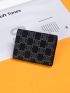 Allover Graphic Snap Button Card Holder
