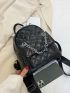 Mini Quilted Detail Chain Decor Functional Backpack