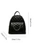 Mini Quilted Detail Chain Decor Functional Backpack