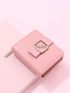 Metal Feather Decor Small Wallet