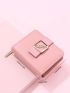 Metal Feather Decor Small Wallet