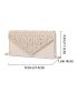 Rhinestone Decor Ruched Detail Square Bag
