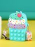 Mini Ice Cream Design Color Block Pop It Bag