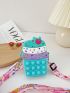 Mini Ice Cream Design Color Block Pop It Bag