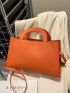 Crocodile Embossed Double Square Bag