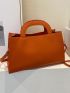 Crocodile Embossed Double Square Bag