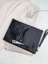 Stitch Detail Pocket Front Design Square Bag