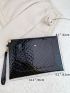 Stitch Detail Pocket Front Design Square Bag