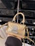 Mini Metal Lock Design Square Bag