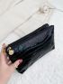 Crocodile Embossed Square Bag